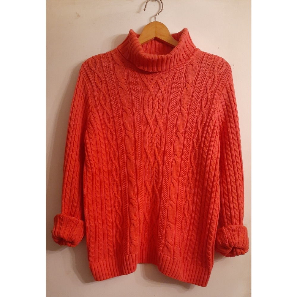 |CROFT&BORROW CABLEKNIT TURTLENECK SWEATER|